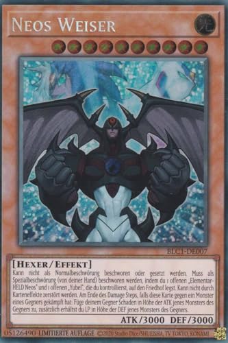 Neos Weiser Secret Rare BLC1-DE007 - Battles of Legend Chapter 1 - mit GamersHeaven Cardboard Guard von GAMERSHEAVEN