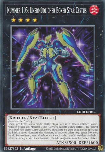 Nummer 105: Unermüdlicher Boxer Star Cestus Common LD10-DE042 - Legendary Duelists Soulburning Volcano Karte - mit GamersHeaven Cardboard Guard Nummer 105: Unermüdlicher Boxer Star Cestus Common LD10-DE042 - Legendary Duelists Soulburning Volcano Karte - mit GamersHeaven Cardboard Guard von GAMERSHEAVEN
