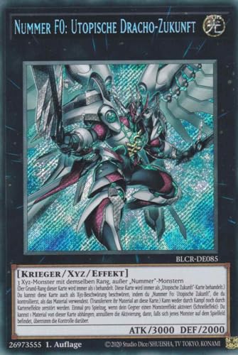 Nummer F0: Utopische Dracho-Zukunft Secret Rare BLCR-DE085 - Battles of Legend Crystal Revenge - mit GamersHeaven Cardboard Guard von GAMERSHEAVEN