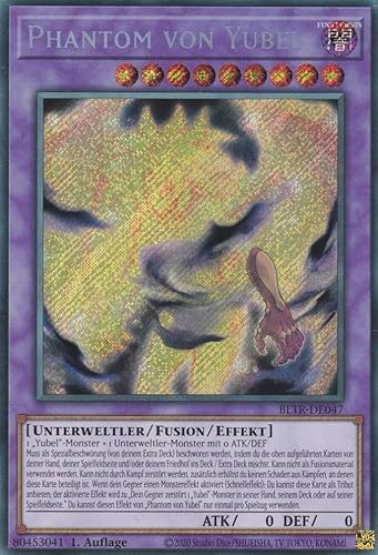 Phantom von Yubel Secret Rare BLTR-DE047 - Battles of Legend Terminal Revenge Karte - mit GamersHeaven Cardboard Guard von GAMERSHEAVEN