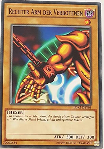 Rechter Arm der Verbotenen Common LDK2-DEY05 - Legendary Decks 2 Karte mit GamersHeaven Cardboard Guard von GAMERSHEAVEN