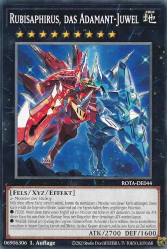 Rubisaphirus, das Adamant-Juwel Common ROTA-DE044 - Rage of The Abyss Karte - mit GamersHeaven Cardboard Guard von GAMERSHEAVEN