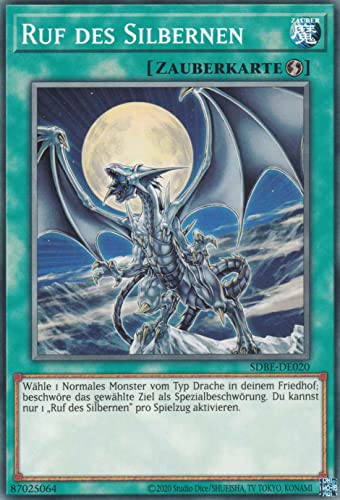 Ruf des Silbernen Common SDBE-DE020 - Saga of Blue-Eyes White Dragon Karte - mit GamersHeaven Cardboard Guard von GAMERSHEAVEN
