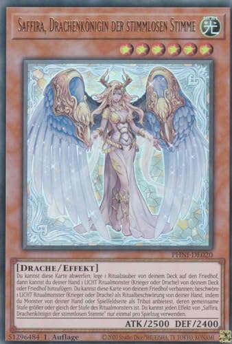 Saffira, Drachenkönigin der stimmlosen Stimme Ultra Rare PHNI-DE020 - Phantom Nightmare - mit GamersHeaven Cardboard Guard von GAMERSHEAVEN
