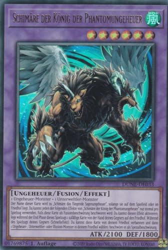Schimäre der König der Phantomungeheuer Ultra Rare DUNE-DE033 - Duelist Nexus - mit GamersHeaven Cardboard Guard Schimäre der König der Phantomungeheuer Ultra Rare DUNE-DE033 - Duelist Nexus - mit GamersHeaven Cardboard Guard von GAMERSHEAVEN