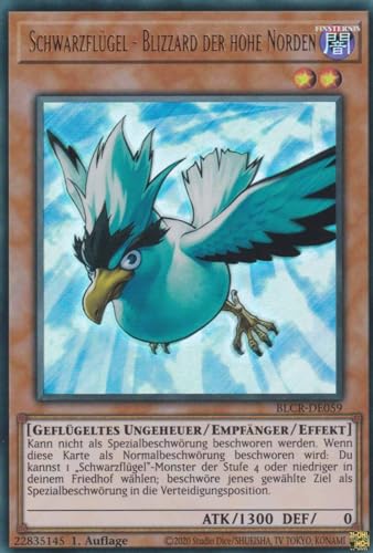 Schwarzflügel - Blizzard der hohe Norden Ultra Rare BLCR-DE059 - Battles of Legend Crystal Revenge - mit GamersHeaven Cardboard Guard von GAMERSHEAVEN