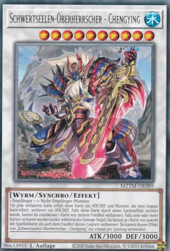Schwertseelen-Oberherrscher - Chengying Rare MZTM-DE089 - Maze of The Master Karte - mit GamersHeaven Cardboard Guard Schwertseelen-Oberherrscher - Chengying Rare MZTM-DE089 - Maze of The Master Karte - mit GamersHeaven Cardboard Guard von GAMERSHEAVEN