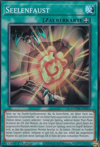 Seelenfaust Super Rare MZTM-DE057 - Maze of The Master Karte - mit GamersHeaven Cardboard Guard von GAMERSHEAVEN
