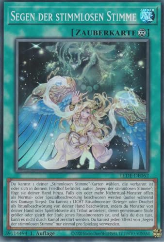 Segen der stimmlosen Stimme Super Rare LEDE-DE062 - Legacy of Destruction Karte - mit GamersHeaven Cardboard Guard von GAMERSHEAVEN