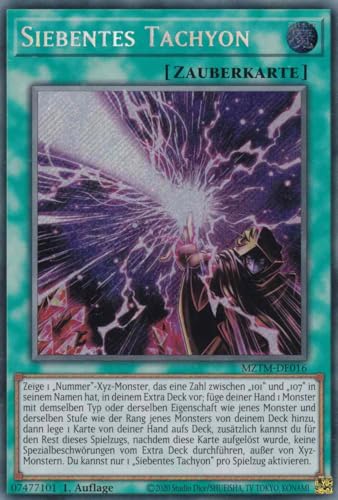 Siebentes Tachyon Secret Rare MZTM-DE016 - Maze of The Master Karte - mit GamersHeaven Cardboard Guard von GAMERSHEAVEN