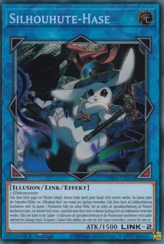 Silhouhute-Hase Secret Rare INFO-DE052 - The Infinite Forbidden Karte - mit GamersHeaven Cardboard Guard von GAMERSHEAVEN