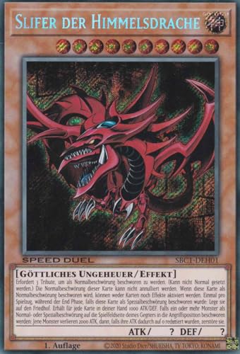 Slifer der Himmelsdrache Secret Rare SBC1-DEH01 - Streets of Battle City Karte - mit GamersHeaven Cardboard Guard Slifer der Himmelsdrache Secret Rare SBC1-DEH01 - Streets of Battle City Karte - mit GamersHeaven Cardboard Guard von GAMERSHEAVEN