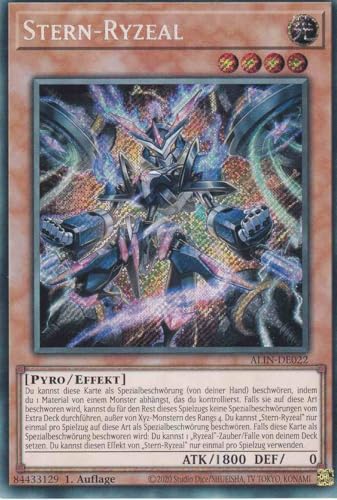 Stern-Ryzeal Secret Rare ALIN-DE022 - Alliance Insight Karte - mit GamersHeaven Cardboard Guard von GAMERSHEAVEN