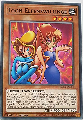 Toon-Elfenzwillinge Common LDS1-DE059 - Legendary Duelists: Season 1 - mit GamersHeaven Cardboard Guard von GAMERSHEAVEN