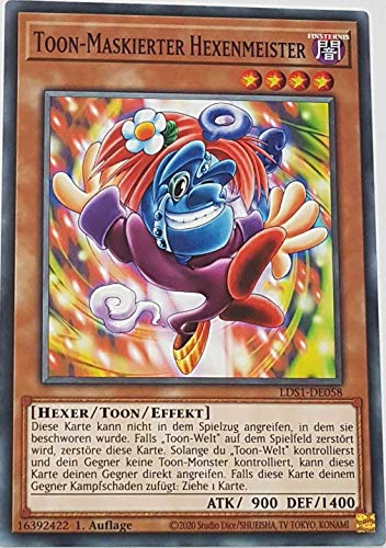 Toon-Maskierter Hexenmeister Common LDS1-DE058 - Legendary Duelists: Season 1 - mit GamersHeaven Cardboard Guard von GAMERSHEAVEN