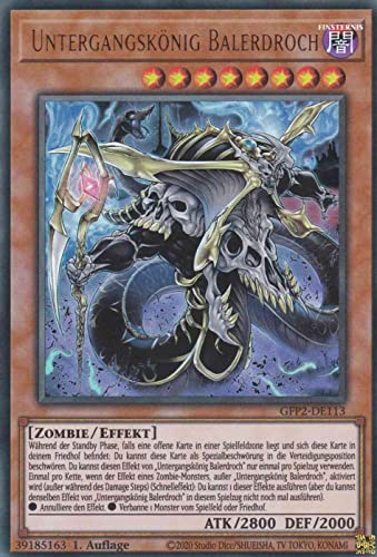 Untergangskönig Balerdroch Ultra Rare GFP2-DE113 - Ghosts from The Past The 2nd Haunting - mit GamersHeaven Cardboard Guard von GAMERSHEAVEN
