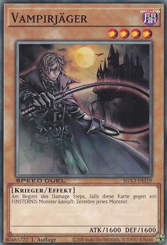 Vampirjäger Common SGX3-DEI19 - Speed Duel GX: Duelists of Shadows - mit GamersHeaven Cardboard Guard von GAMERSHEAVEN