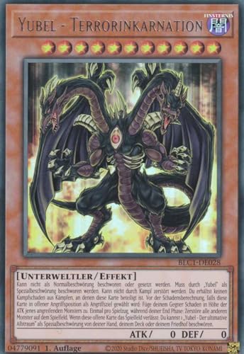 Yubel - Terrorinkarnation Silber Ultra Rare BLC1-DE028 - Battles of Legend Chapter 1 - mit GamersHeaven Cardboard Guard von GAMERSHEAVEN