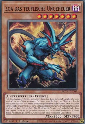 Zoa das teuflische Ungeheuer Common ROTA-DE007 - Rage of The Abyss Karte - mit GamersHeaven Cardboard Guard von GAMERSHEAVEN