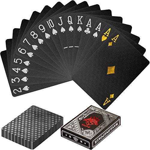 GAMES PLANET Design Pokerkarten aus Kunststoff, 100% WASSERDICHT, reißfest, Varianten: Pure Gold/Black Gold/Black Silver, Poker Deck Plastik Spielkarten GAMES PLANET Design Pokerkarten aus Kunststoff, 100% WASSERDICHT, reißfest, Varianten: Pure Gold/Black Gold/Black Silver, Poker Deck Plastik Spielkarten von GAMES PLANET