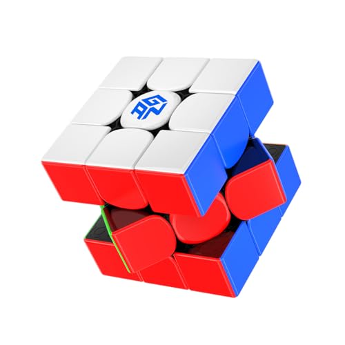 GAN 15 Maglev Zauberwürfel Magnetisch Speed Cube 3x3, Magischer Speed Cube, mit Flügelförmige Numerische IPG/GES+/Sichtbarer Magnet, Magic Cube Aufgerüstete Version von GAN