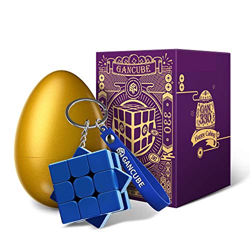 GAN 330 Osterei Edition, Antique Rhyme Schlüsselanhänger Cube Mini 3x3 Schlüsselanhänger (Blau) von GAN