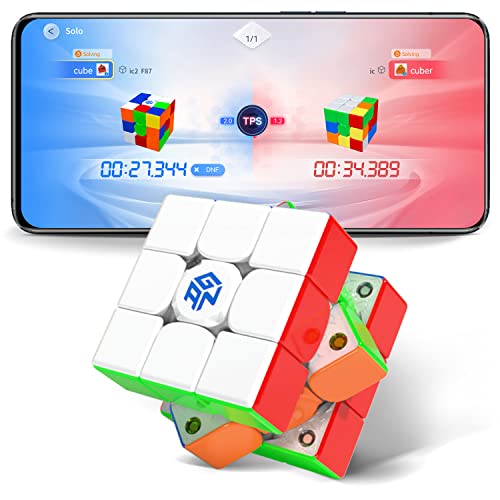GAN 356 i Carry Stickerloser Würfel, Smartcube 3x3x3 Speedcube intelligentes Tracking Timing Bewegungabläufe mit der CubeStation App von GAN
