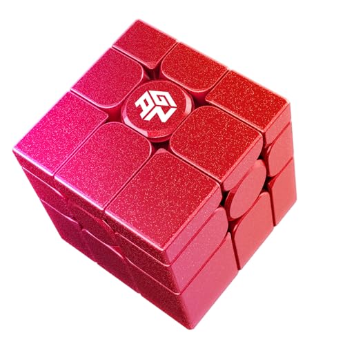 GAN Mirror Cube 3x3x3, Magic Speedcube Mirror Zauberwürfel Original, 3D Puzzle Magischer Würfel für Kinder und Erwachsene, Löse durch die Form, Modell Mirror Rosa UV von GAN
