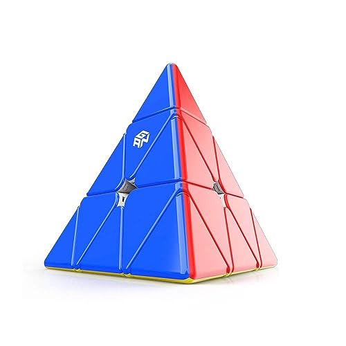 GAN Pyraminx 36 Magnete, Schnelles Magnetisches Pyramiden-Puzzel Stickerloser Dreieckiger Würfel (Standard) von GAN