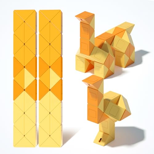 GAN Twist Magic Snake, 48 Wedges 3 Colors Magnetic Fidget Cube Puzzle with Magnets Montessori Sensory Toy Brain Teaser Game for Kids Teens GAN Twist Magic Snake, 48 Wedges 3 Colors Magnetic Fidget Cube Puzzle with Magnets Montessori Sensory Toy Brain Teaser Game for Kids Teens von GAN