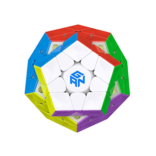 GAN Zauberwürfel Megaminx M 3x3, Speed Cube Dodekaeder Stickerless mit 120 Magneten/ 12-Achsen IPG/GES V3 / 113g Leichtes, Hochwertiger Magischer Würfel mit 12 Seiten, Geschenk für Erwachsene Kinder von GAN