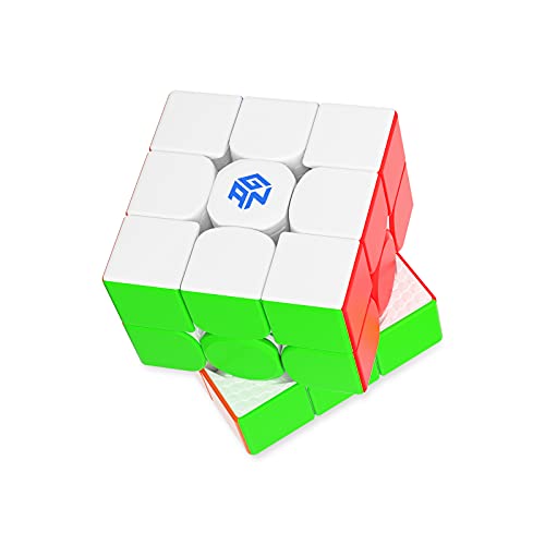 GAN11 Air, 3x3 Speedcube Gans Puzzle Zauberwürfel stickerloser Würfel mattierte (Frosted) Oberfläche (Weißes Innenleben) von GAN