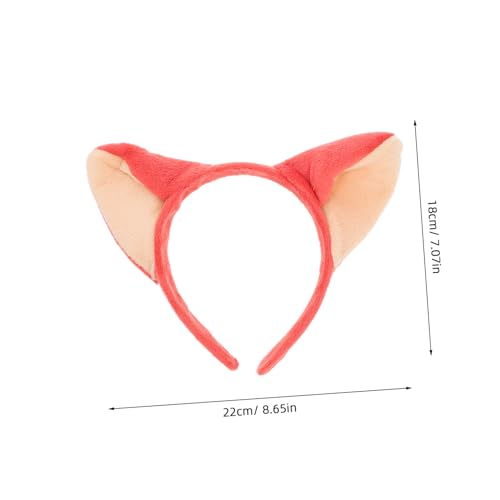GANAZONO 2 Stück Fuchsohren Haarreif Weiches Tierkostüm Stirnband mit Niedlichem Fox design Bequemes Cosplay Accessoire für Mädchen für Fasching und Partys von GANAZONO