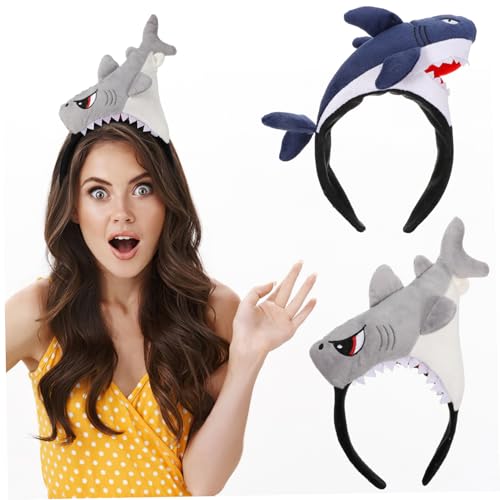GANAZONO 2 Stück Kreative Stirnbänder für Lustige Haarreifen für Partys Kostüme und Fotorequisiten Blauer Tigerhai GANAZONO 2 Stück Kreative Stirnbänder für Lustige Haarreifen für Partys Kostüme und Fotorequisiten Blauer Tigerhai von GANAZONO