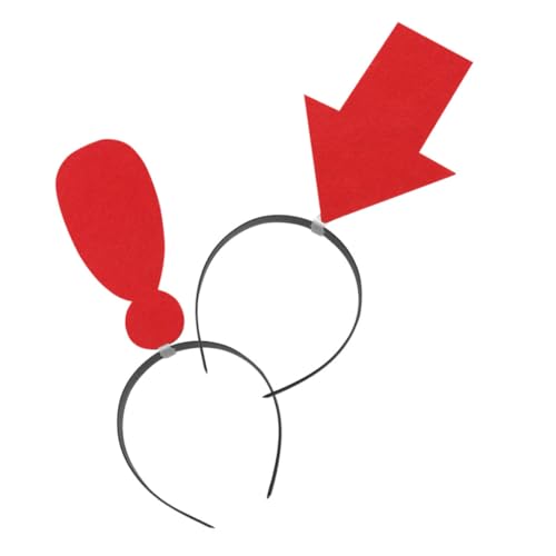 GANAZONO 2 Stück Lustiges Haarreifen mit Rotem und Ausrufezeichen Weiches Stoffmaterial Langlebig Karneval Stirnbänder Damen für Halloween Kostüm und Fotoshooting GANAZONO 2 Stück Lustiges Haarreifen mit Rotem und Ausrufezeichen Weiches Stoffmaterial Langlebig Karneval Stirnbänder Damen für Halloween Kostüm und Fotoshooting von GANAZONO