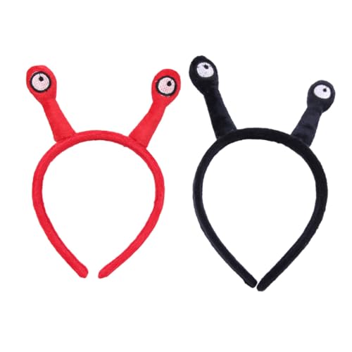 GANAZONO 2 Stück Schneckenförmige Haarreifen Damen Stirnbänder Leichtes Stylishes Party Haaraccessoire Mädchen Frauen Rot Schwarz von GANAZONO