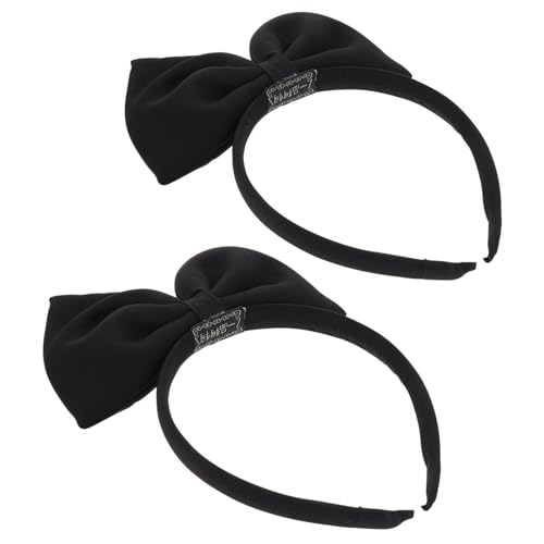 GANAZONO 2 Stück Teiliges Haarband mit Rotem Gestricktem Stoff Bowknot und Bequemes Haarschmuck Accessoire für Party Kostüm Cosplay und Festliche Anlässe von GANAZONO