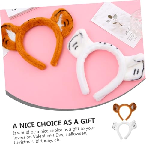GANAZONO 2 Stück Teiliges Tigerohren Haarband Cosplay Haarreif Cartoon Stirnband für Kostüm Party Bühne Aufführung von GANAZONO