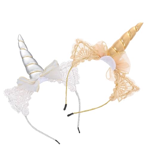 GANAZONO 2 Stück Unicorn Haarreifen Teilig für Glitzernde Kostüm Haarreifen für Partys Cosplay und Aufführungen Leicht und Gold Silber GANAZONO 2 Stück Unicorn Haarreifen Teilig für Glitzernde Kostüm Haarreifen für Partys Cosplay und Aufführungen Leicht und Gold Silber von GANAZONO