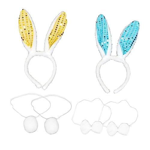 GANAZONO 2Satz Kaninchen Kostüm Zubehör Kaninchenohren Haarreif Mit Bogen Und Cosplay Partys Und Ankleide Accessoires Teilig Glitzer GANAZONO 2Satz Kaninchen Kostüm Zubehör Kaninchenohren Haarreif Mit Bogen Und Cosplay Partys Und Ankleide Accessoires Teilig Glitzer von GANAZONO