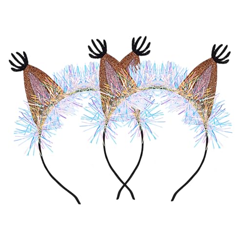 GANAZONO 2Stücke Eichhörnchen Ohr Haarreifen für Mädchen Süßer Kopfschmuck für Karneval und Cosplay Elastisch und Langlebig Exquisites Design Orange von GANAZONO