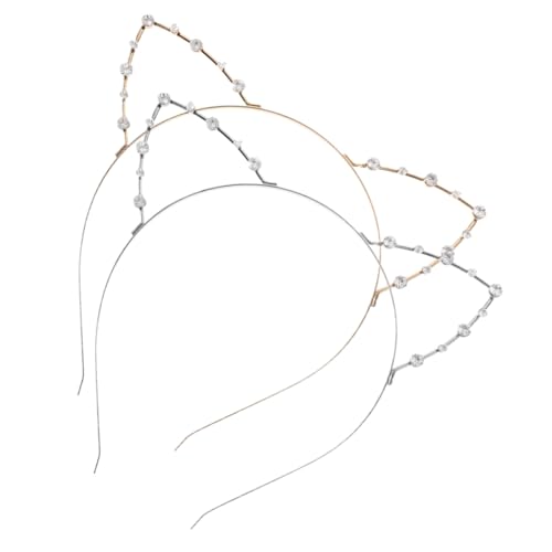 GANAZONO 2Stücke Katzenohren Stirnband Kopfschmuck für Party und Cosplay Leicht und Bequem für Hochzeiten und Glänzendes Design von GANAZONO