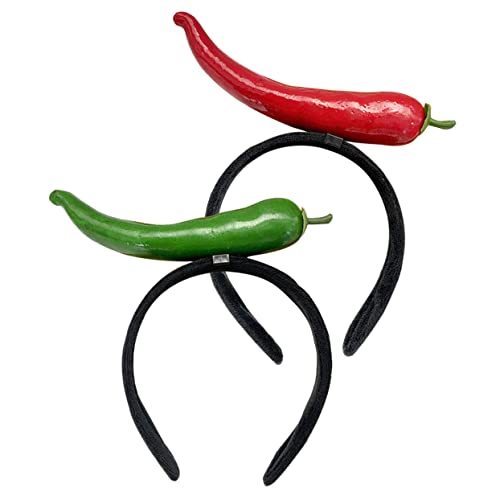 GANAZONO 2Stücke Stirnband Lustige Haarreifen Grünem Chili Cartoon Haardekoration Für Partys Und Feste Stylisches Accessoire GANAZONO 2Stücke Stirnband Lustige Haarreifen Grünem Chili Cartoon Haardekoration Für Partys Und Feste Stylisches Accessoire von GANAZONO
