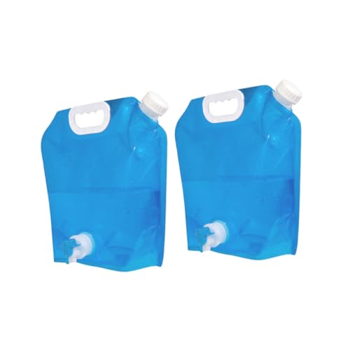 GANAZONO 2St 10L Faltbare Wasser Tasche wasseraufbewahrungsbeutel wassersäcke zusammenklappbare Wasserflasche zusammenklappbarer Wasserträger Falten Wasserbehälter Eimer Pa von GANAZONO