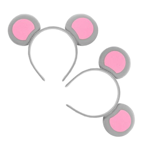 GANAZONO 2stücke Mäuseohren Stirnbänder Für Halloween Und Kostümpartys Und Komfortables Haaraccessoire Für Cosplay Und Themenveranstaltungen von GANAZONO