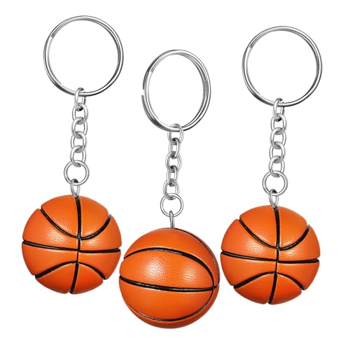 GANAZONO 3 Stück Basketball Schlüsselanhänger für Jungen Basketball Fans Sportmotiv Leichter Anhänger Party und Rucksack Charm von GANAZONO