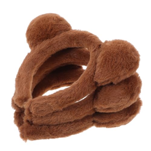 GANAZONO 3 Stück Teiliges Bärenohren Stirnband aus Weichem Plüsch Komfortabel und Hautfreundlich Leichter Haarreifen für Damen und Mädchen für Cosplay Party und Alltag Sicheres und von GANAZONO