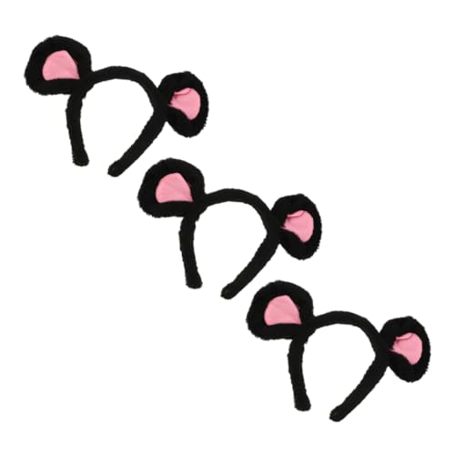 GANAZONO 3 Stücke Tier Kostüm Dekoration Stirnband Ohren Kunststoff Cosplay Party Dekoration Lieferungen Tiere Kostüm Stirnband Plüsch Schwarz GANAZONO 3 Stücke Tier Kostüm Dekoration Stirnband Ohren Kunststoff Cosplay Party Dekoration Lieferungen Tiere Kostüm Stirnband Plüsch Schwarz von GANAZONO