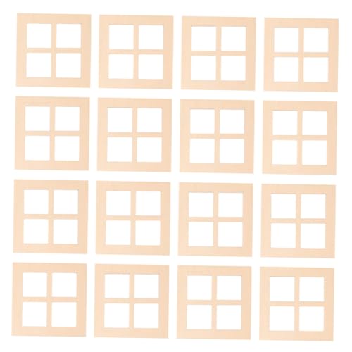 GANAZONO 30 Teiliges Mini Holzfenster für Puppenhaus DIY Naturbelassene Fensterrahmen aus Holz Realistische Miniaturfenster für Puppenhausmöbel und Bastelprojekte Zubehör für GANAZONO 30 Teiliges Mini Holzfenster für Puppenhaus DIY Naturbelassene Fensterrahmen aus Holz Realistische Miniaturfenster für Puppenhausmöbel und Bastelprojekte Zubehör für von GANAZONO