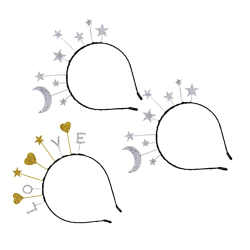 GANAZONO 3Stücke Teiliges Glitzer Stirnband mit Mond Stern und Haarschmuck für Partys Geburtstage Weihnachten und Neugeborenenfeiern GANAZONO 3Stücke Teiliges Glitzer Stirnband mit Mond Stern und Haarschmuck für Partys Geburtstage Weihnachten und Neugeborenenfeiern von GANAZONO